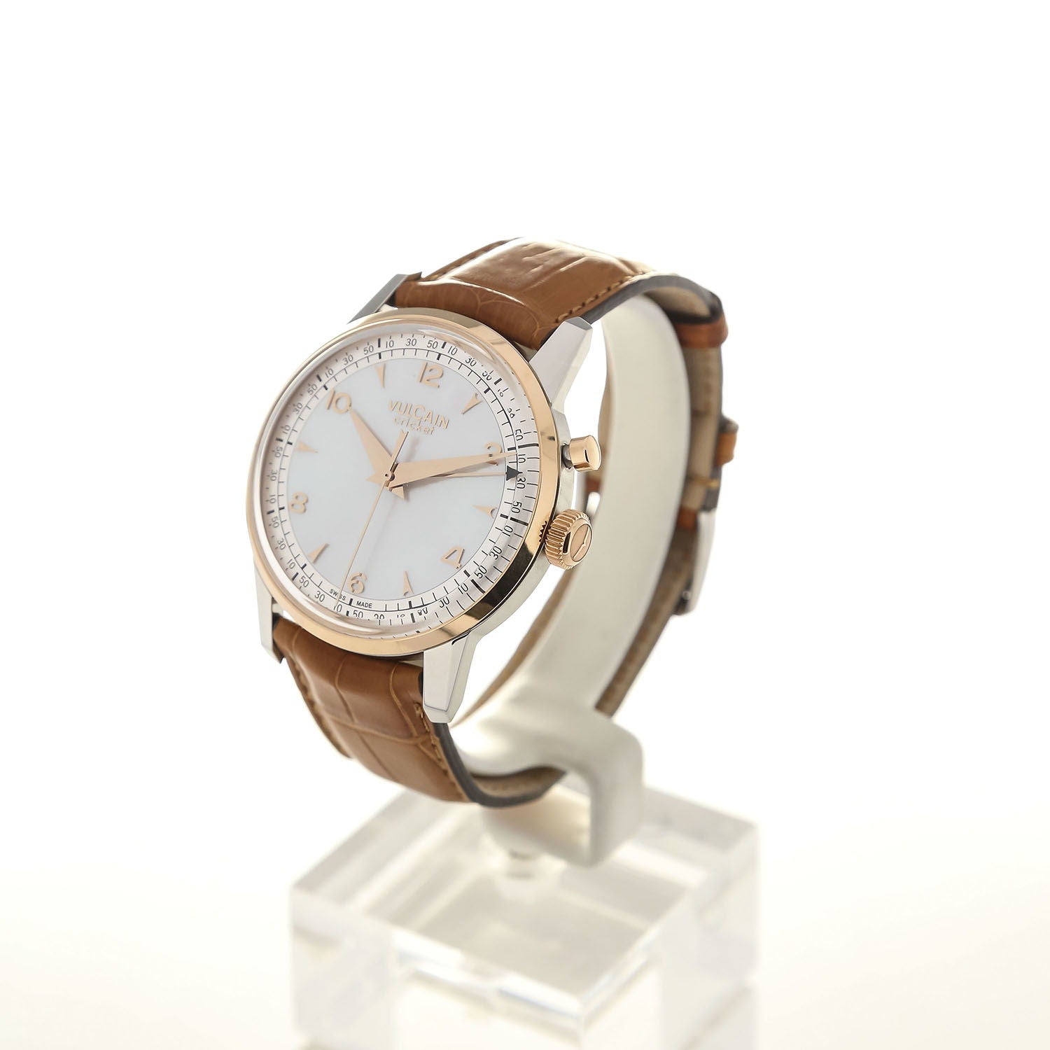 Vulcain 50S Presidents Handaufzug Perlmutt