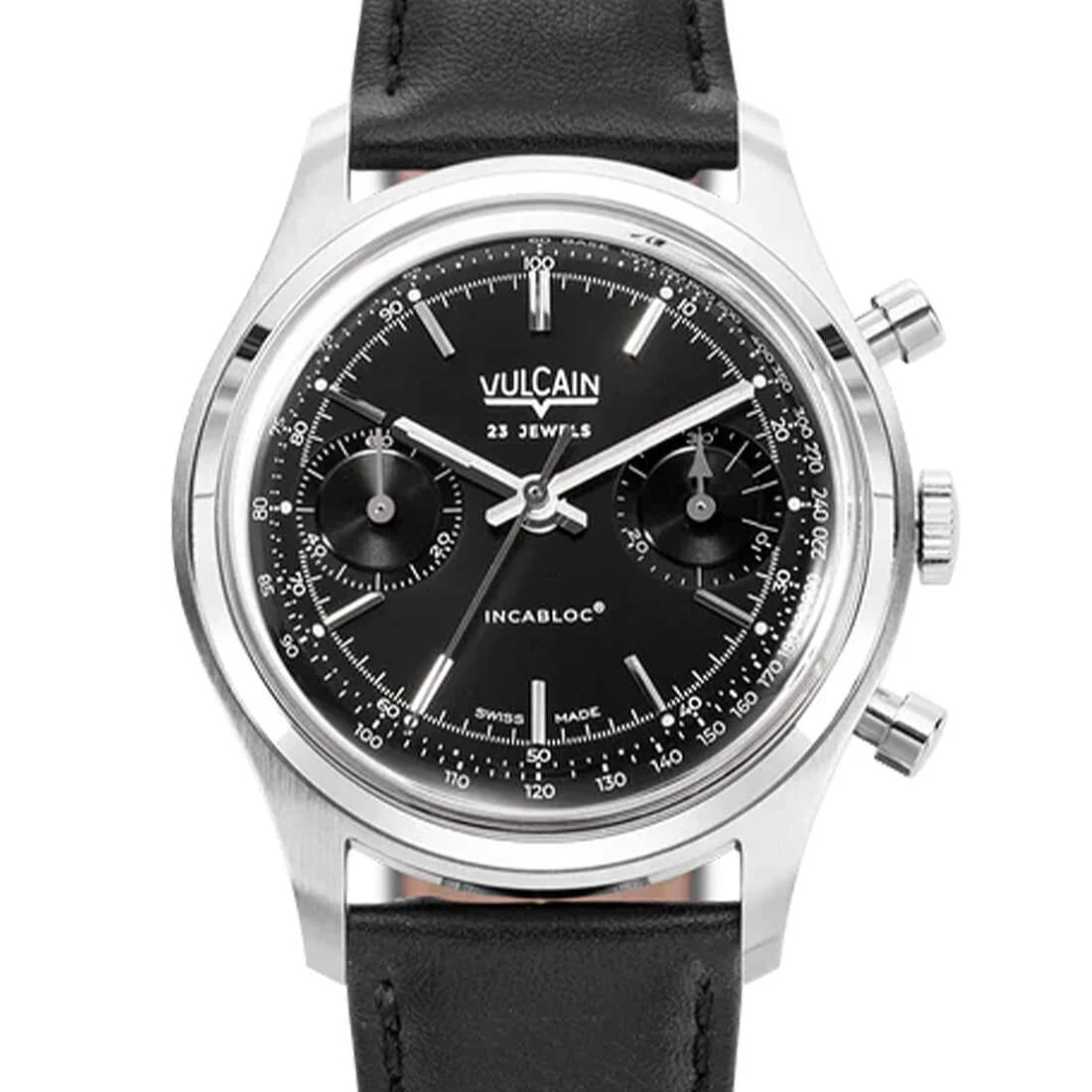 Vulcain Chronographe Remontage Manuel Noir