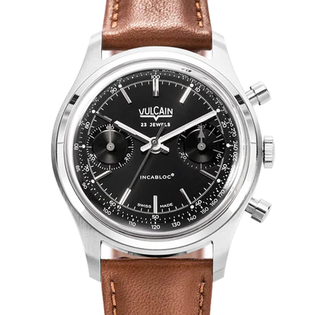Vulcain Chronographe Remontage Manuel Noir