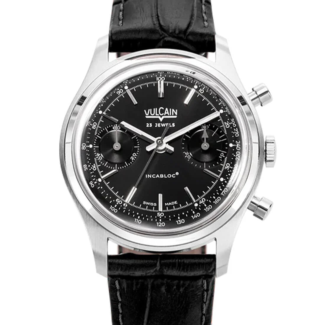 Vulcain Chronographe Remontage Manuel Noir