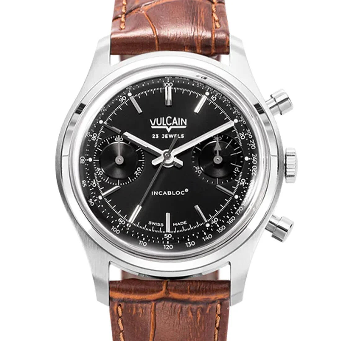 Vulcain Chronographe Remontage Manuel Noir