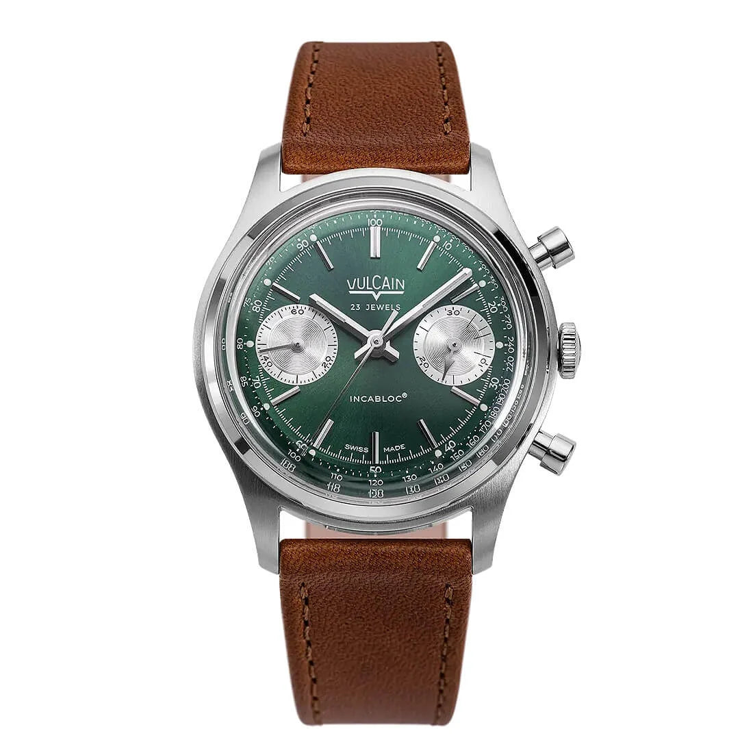 Vulcain Chronographe Remontage Manuel Vert