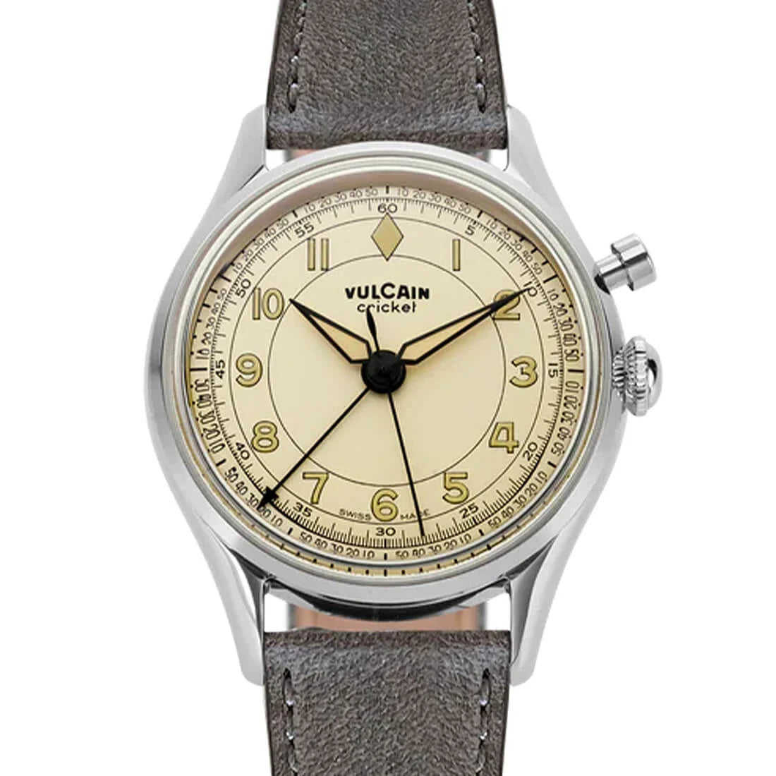 Vulcain Cricket met handopwinding, eierschaalkleur, 39 mm