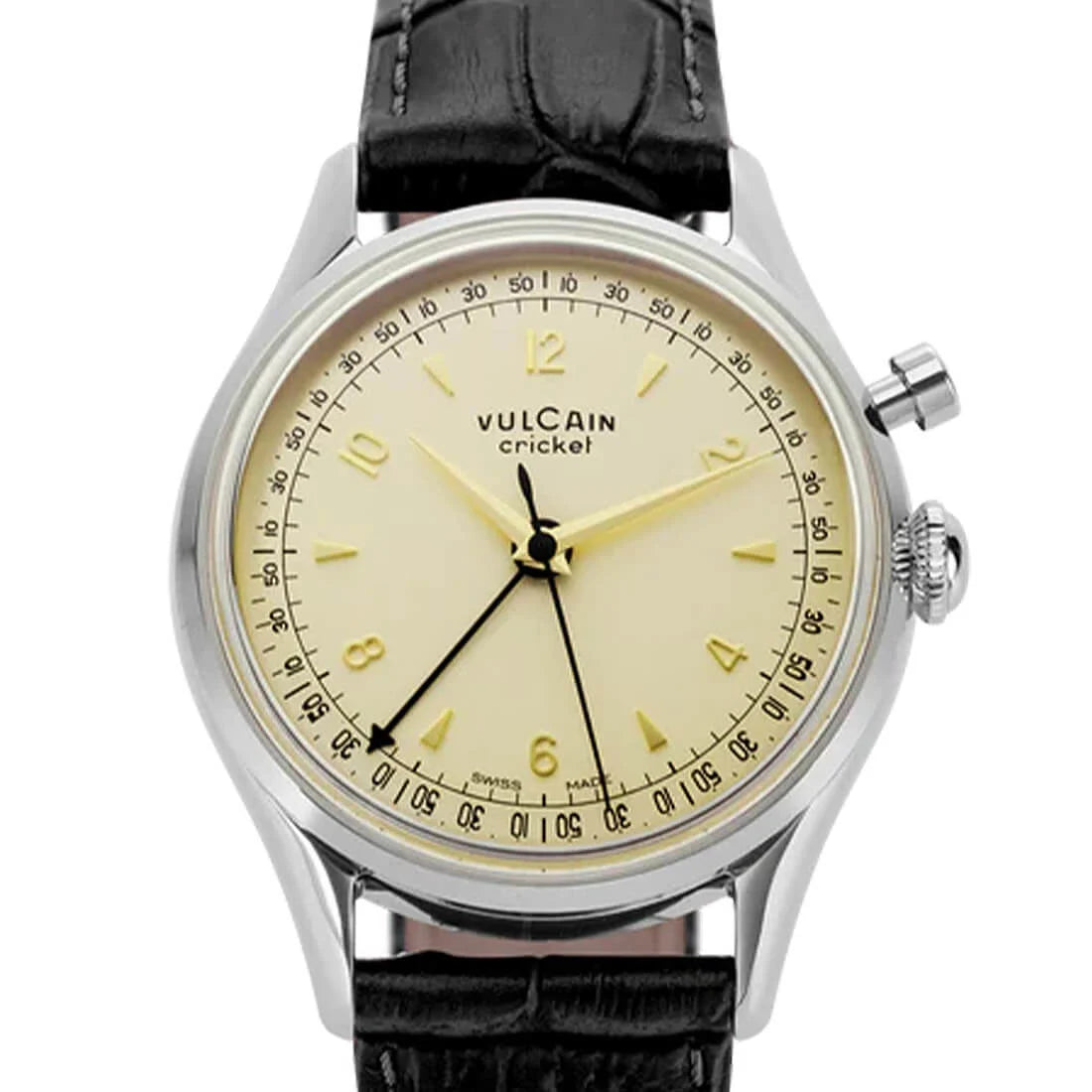 Vulcain Cricket met handopwinding, eierschaalkleur, 36 mm