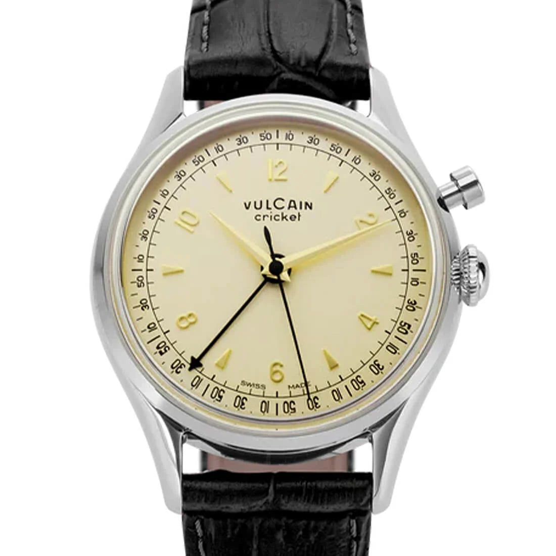 Vulcain Cricket met handopwinding, eierschaalkleur, 36 mm