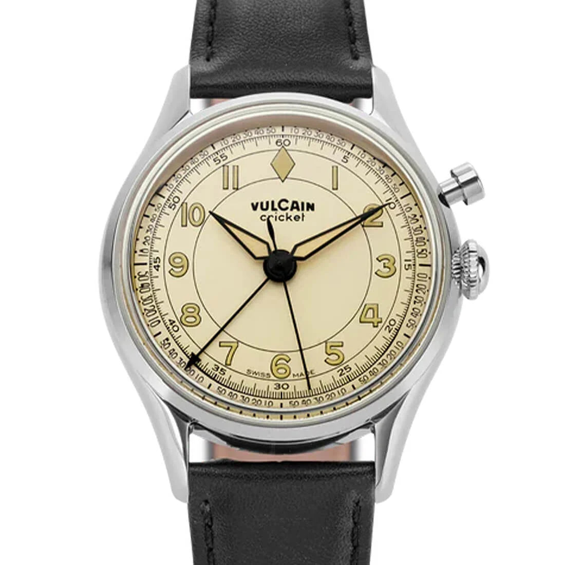 Vulcain Cricket met handopwinding, eierschaalkleur, 36 mm