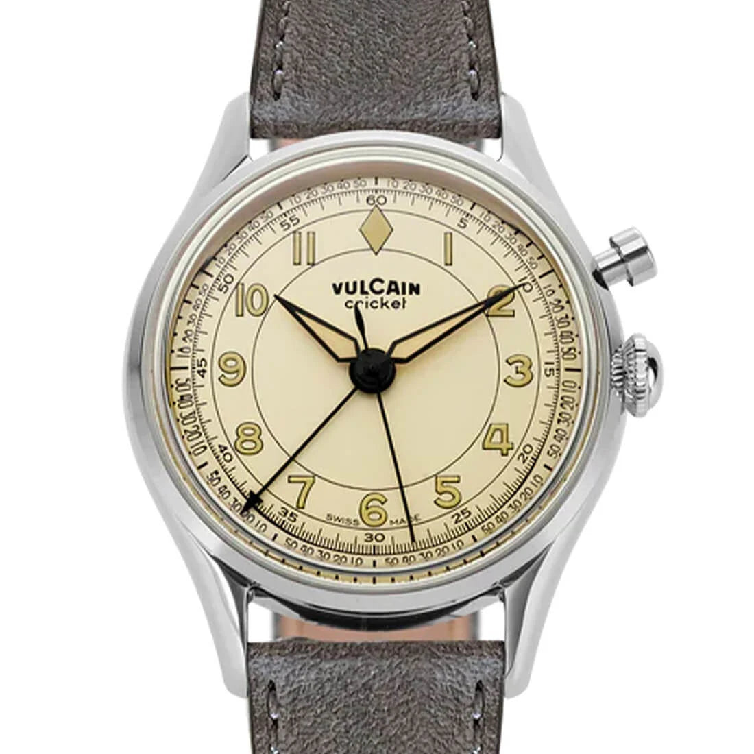 Vulcain Cricket met handopwinding, eierschaalkleur, 36 mm