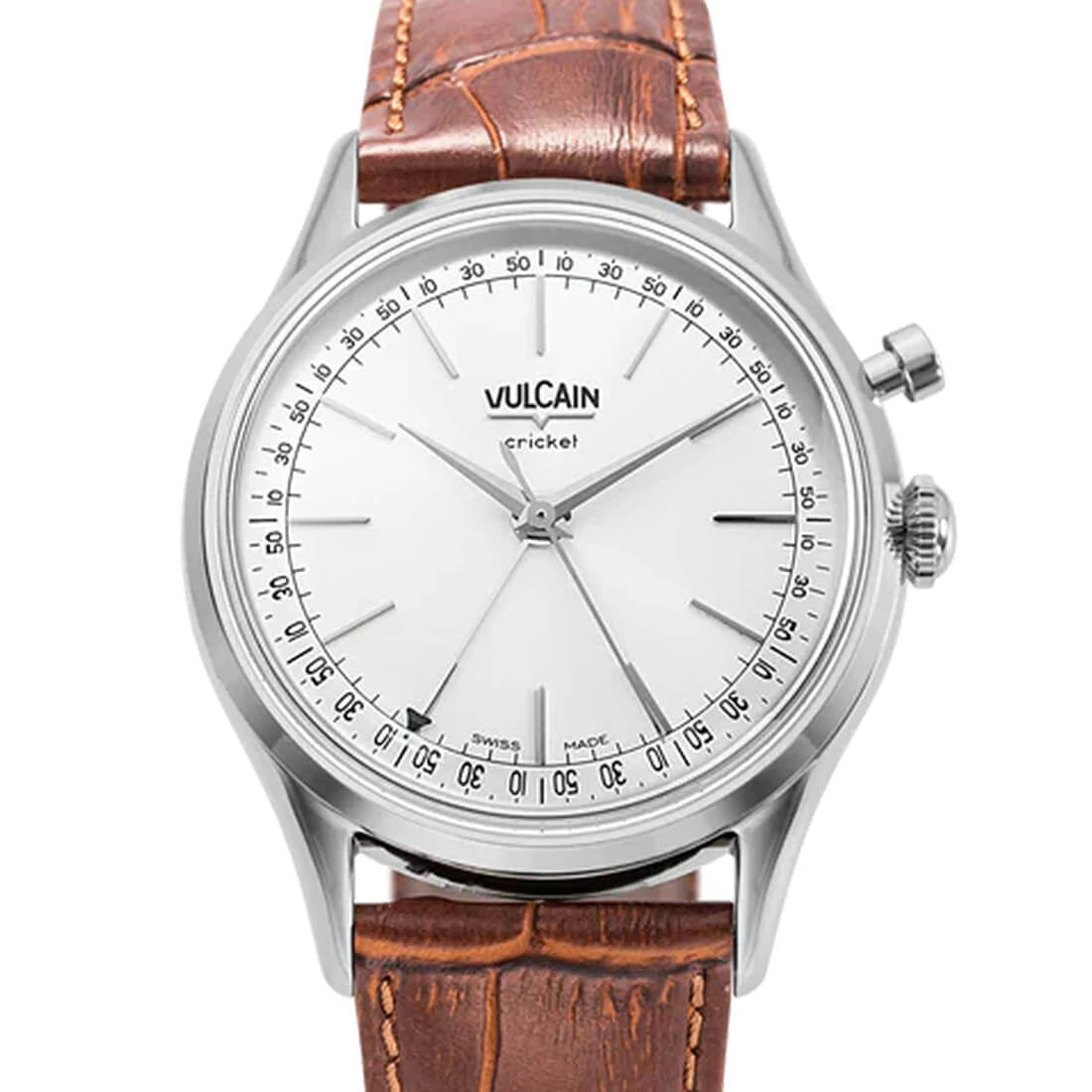 Vulcain Cricket met handopwinding, zilver, 39 mm