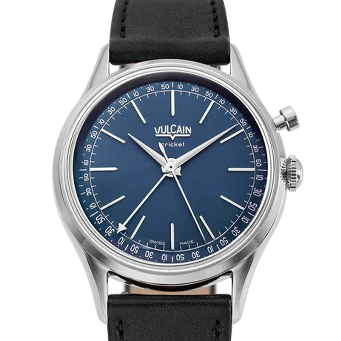 Vulcain Cricket met handopwinding, blauw, 39 mm