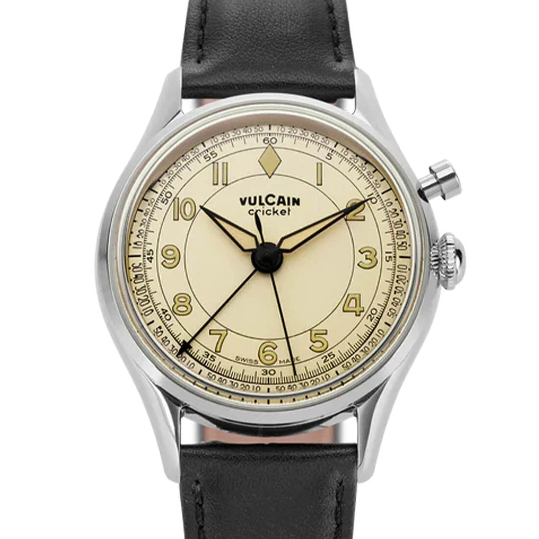 Vulcain Cricket met handopwinding, eierschaalkleur, 39 mm