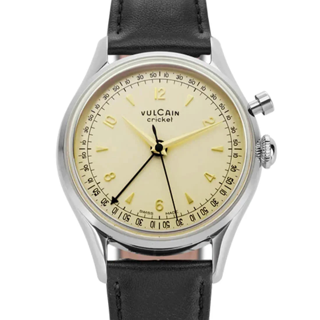 Vulcain Cricket met handopwinding, eierschaalkleur, 36 mm