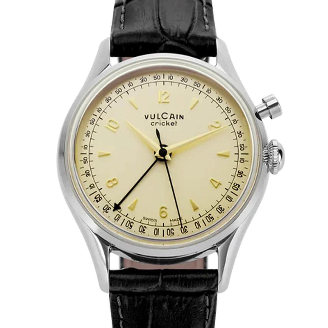 Vulcain Cricket met handopwinding, eierschaalkleur, 36 mm