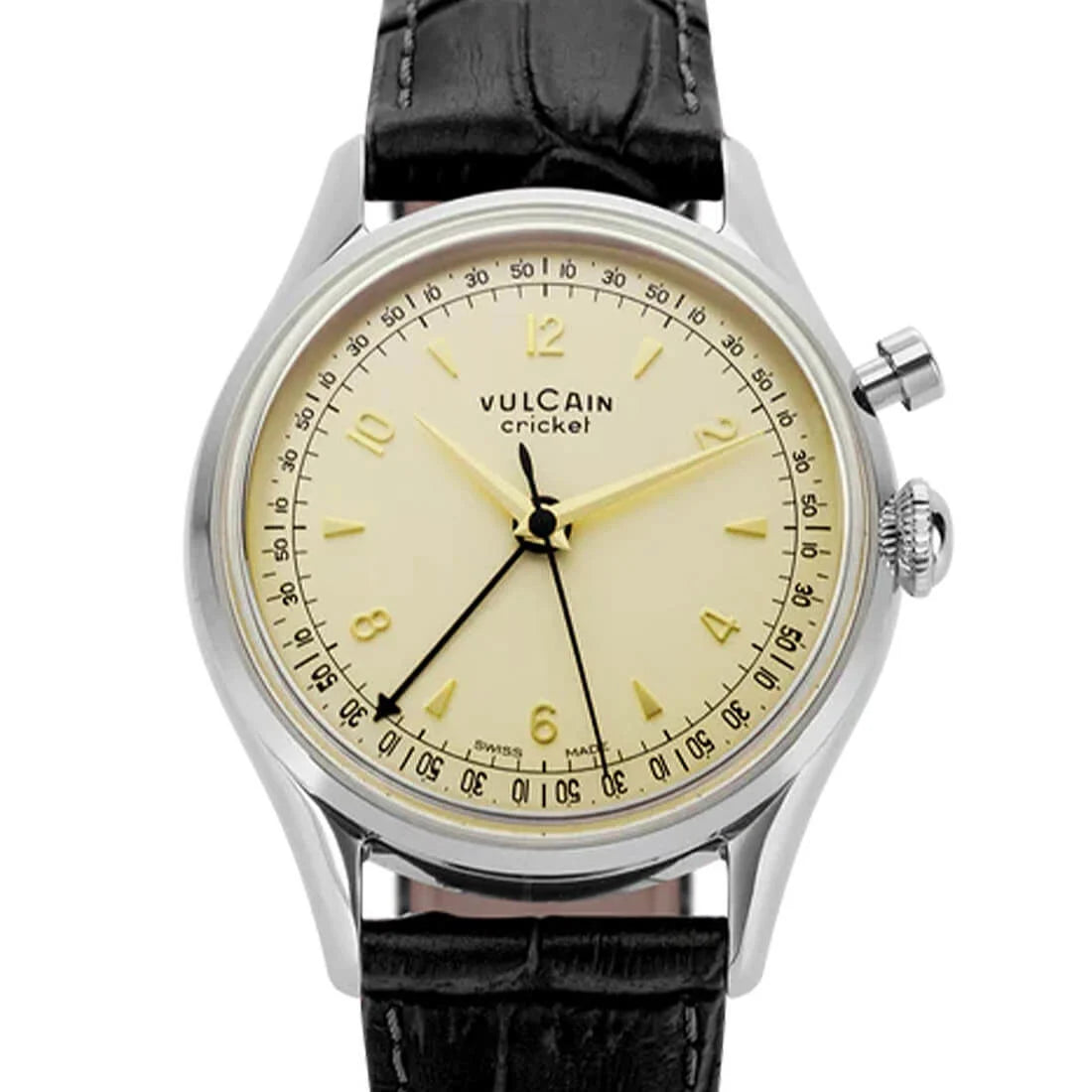 Vulcain Cricket met handopwinding, eierschaalkleur, 36 mm