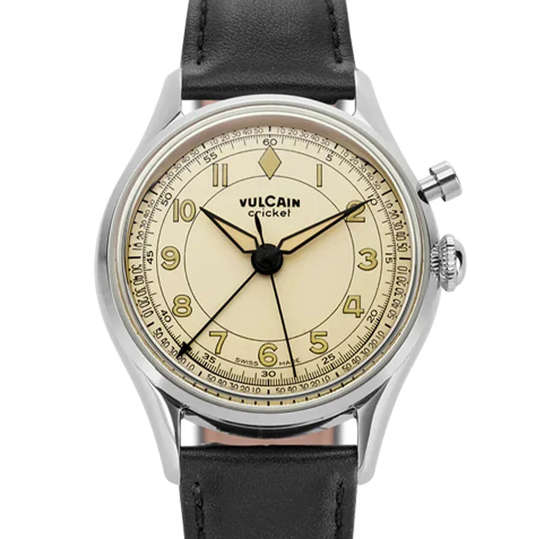 Vulcain Cricket met handopwinding, eierschaalkleur, 36 mm