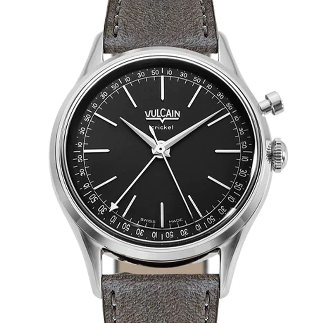 Vulcain Cricket met handopwinding, zwart, 36 mm