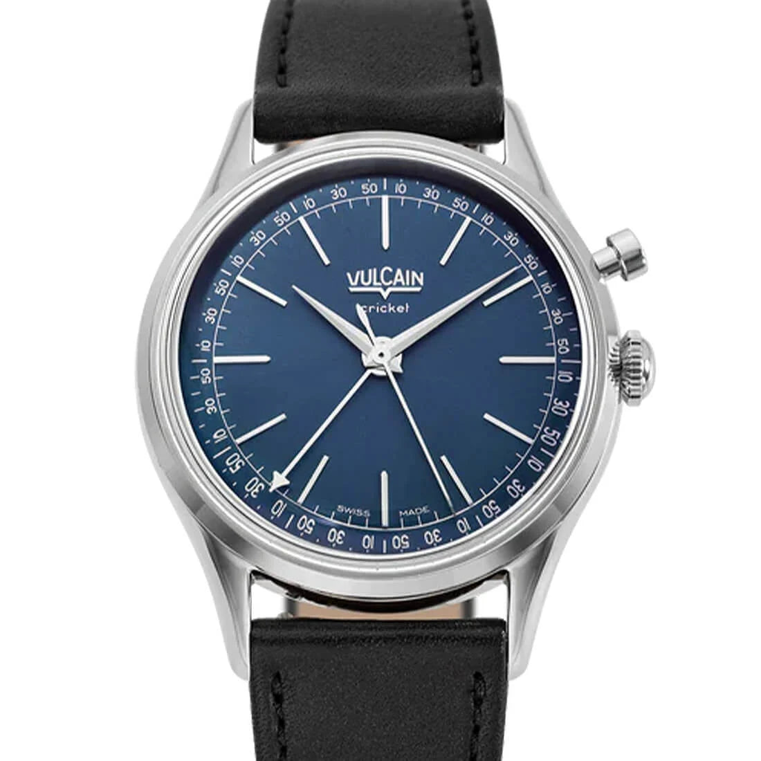 Vulcain Cricket met handopwinding, blauw, 36 mm