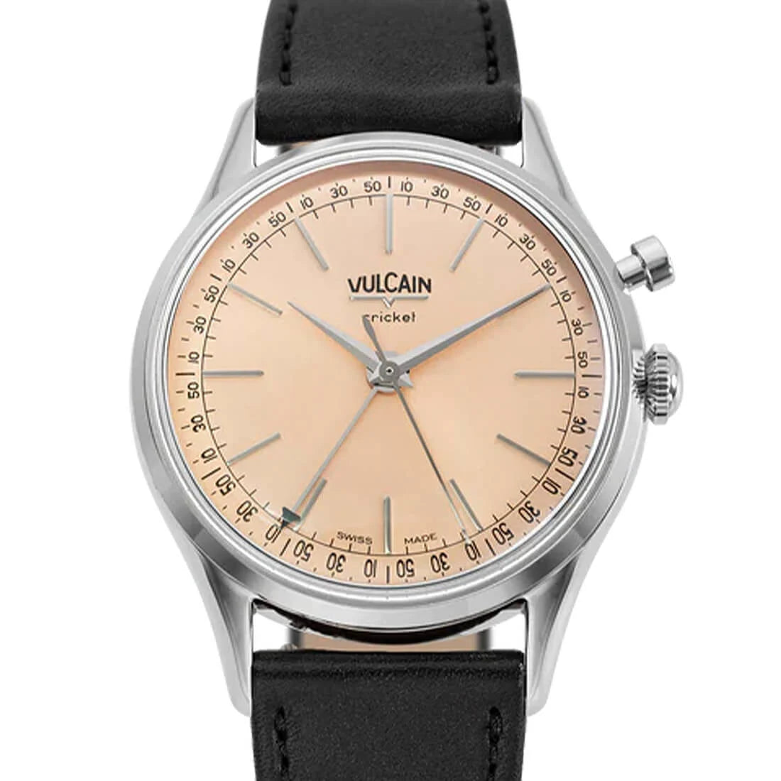 Vulcain Cricket met handopwinding, zalmkleurig, 36 mm