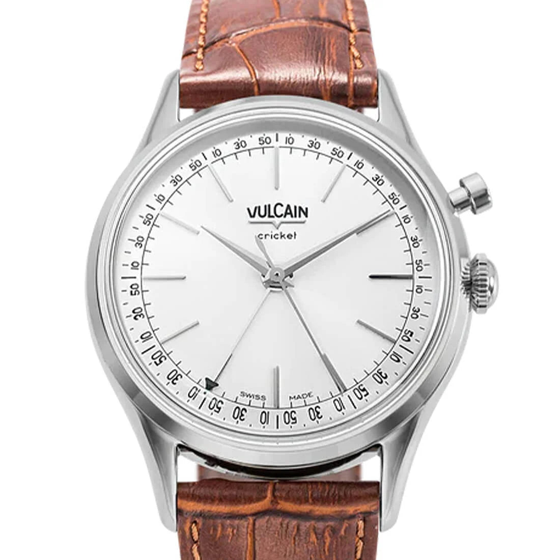 Vulcain Cricket met handopwinding, zilver, 39 mm