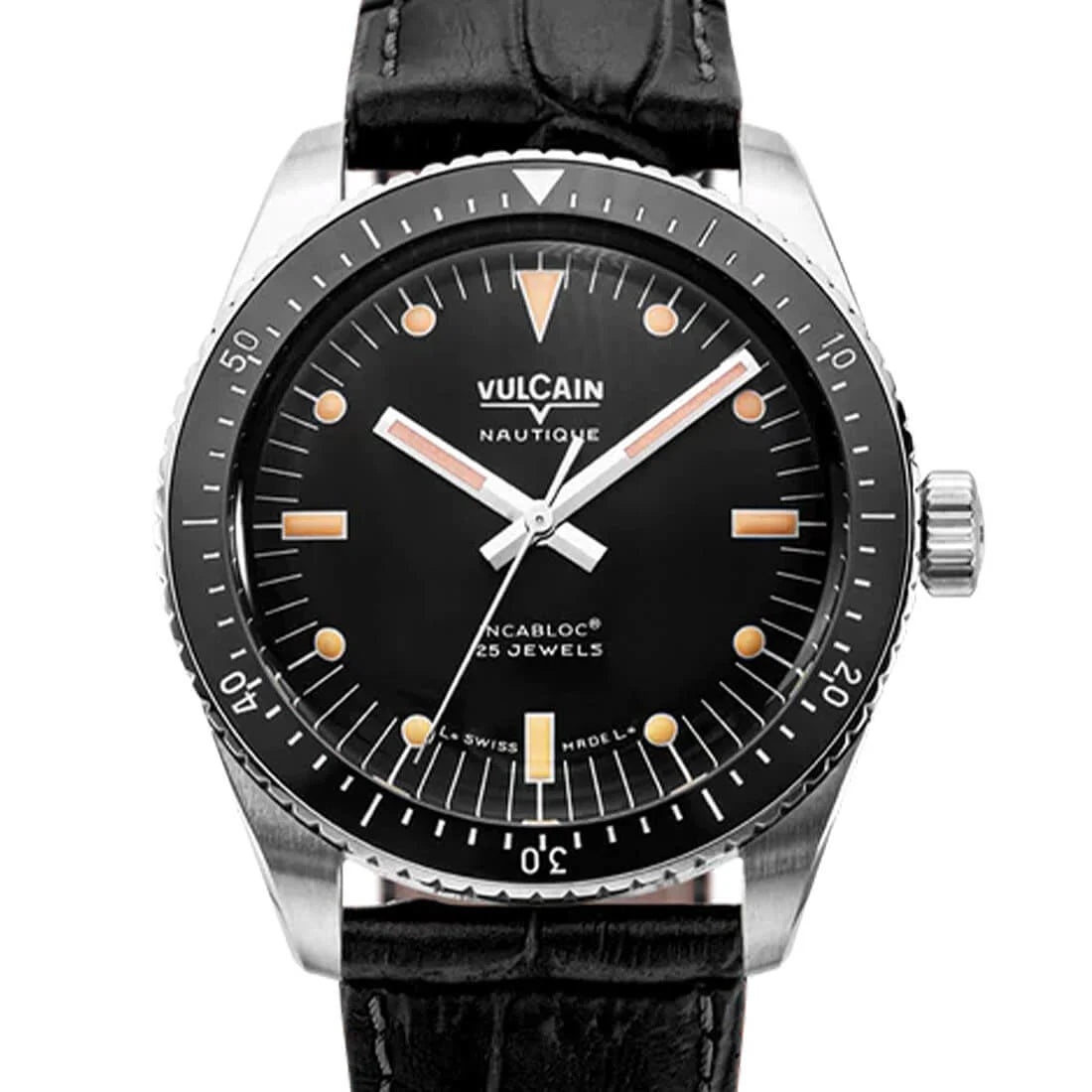 Vulcain Skindiver Automatic Zwart 38 mm