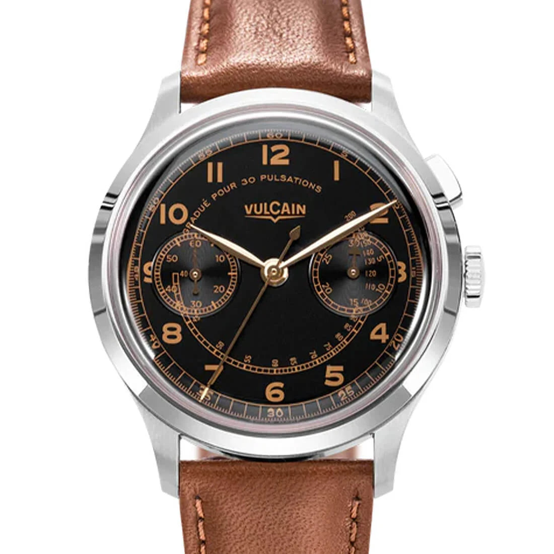 Vulcain Monopusher Manual Winding Black 39mm