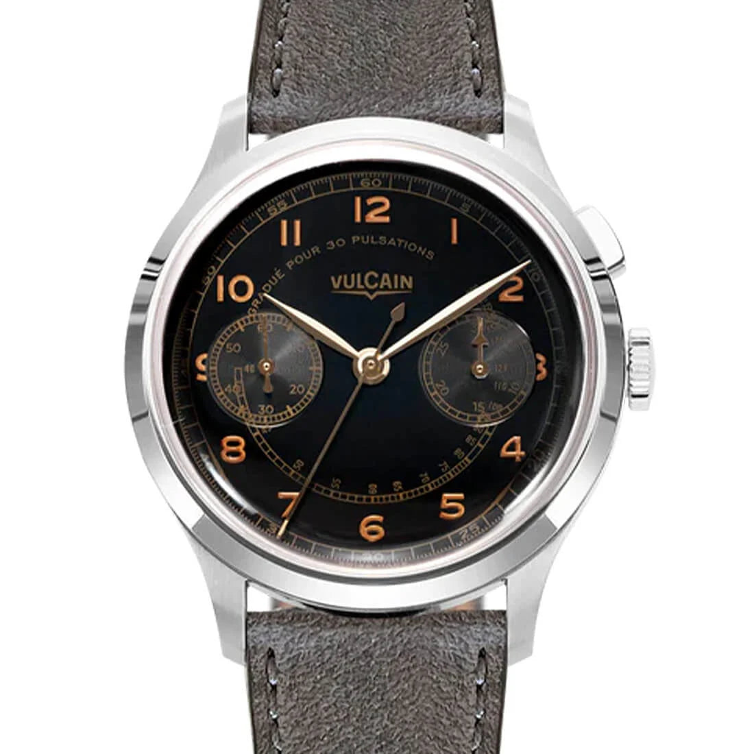 Vulcain Monopusher Manual Winding Black 39mm