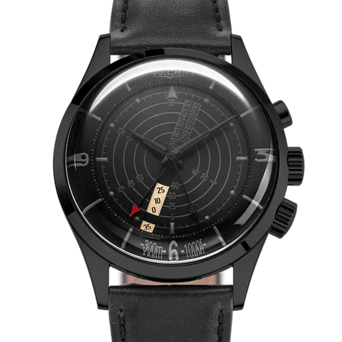 Vulcain Nautical Heritage met handopwinding, zwart/wit, 42 mm