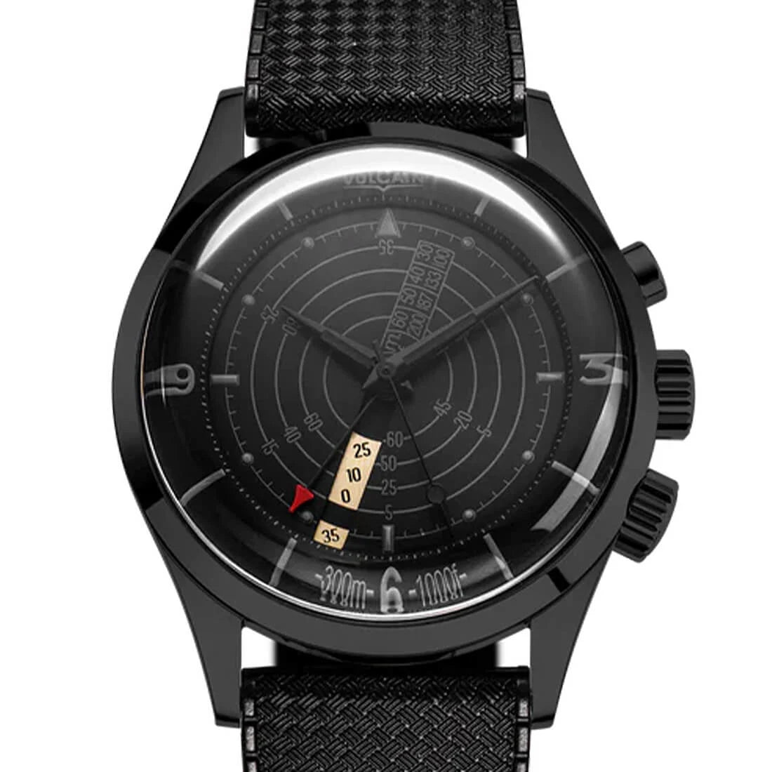 Vulcain Nautical Heritage met handopwinding, zwart/wit, 42 mm