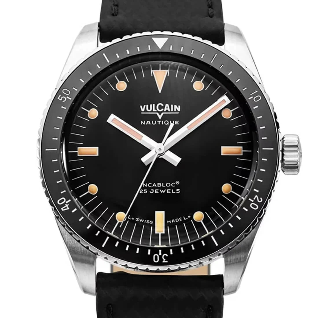 Vulcain Skindiver Nautique Automatic Zwart 38 mm