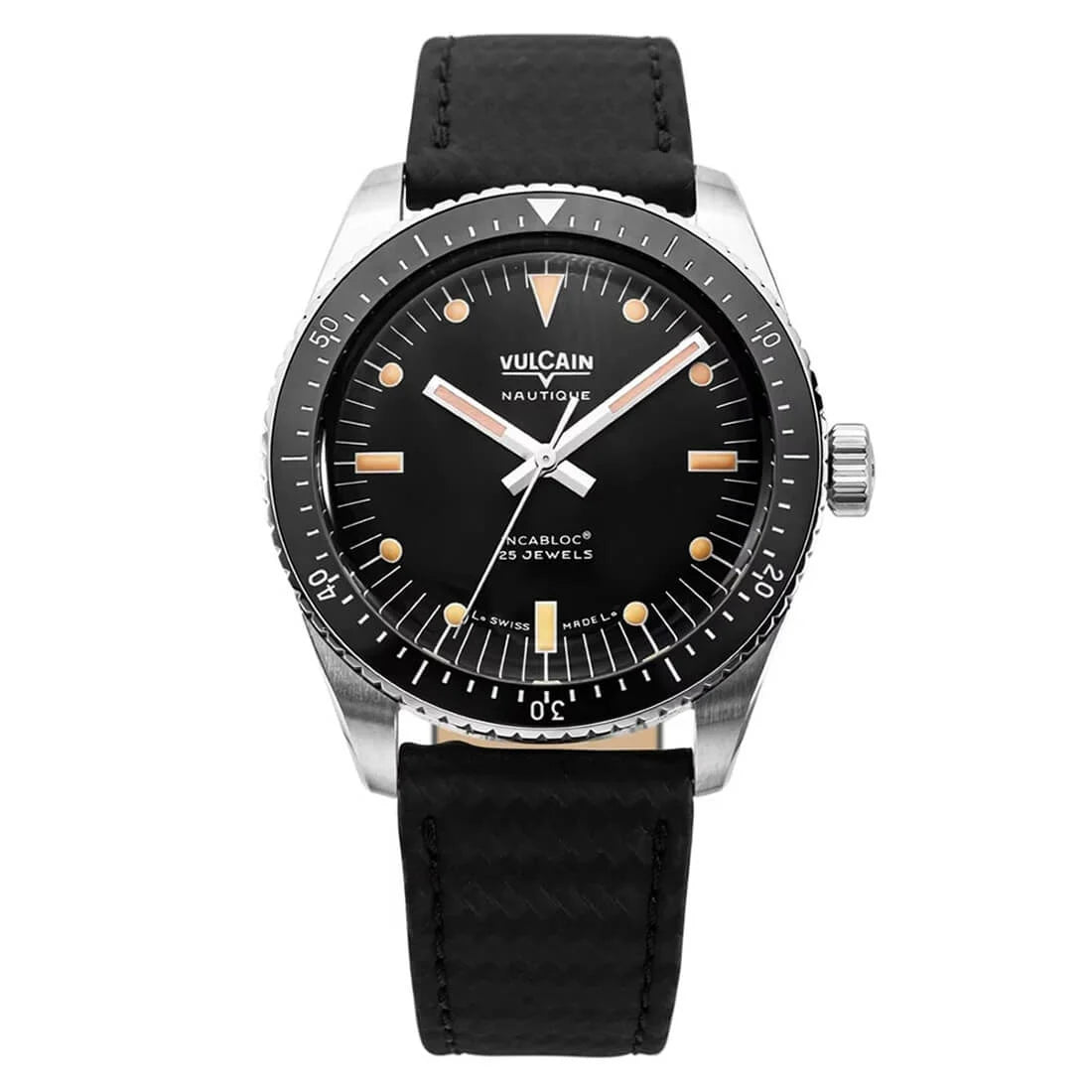 Vulcain Skindiver Nautique Automatic Zwart 38 mm