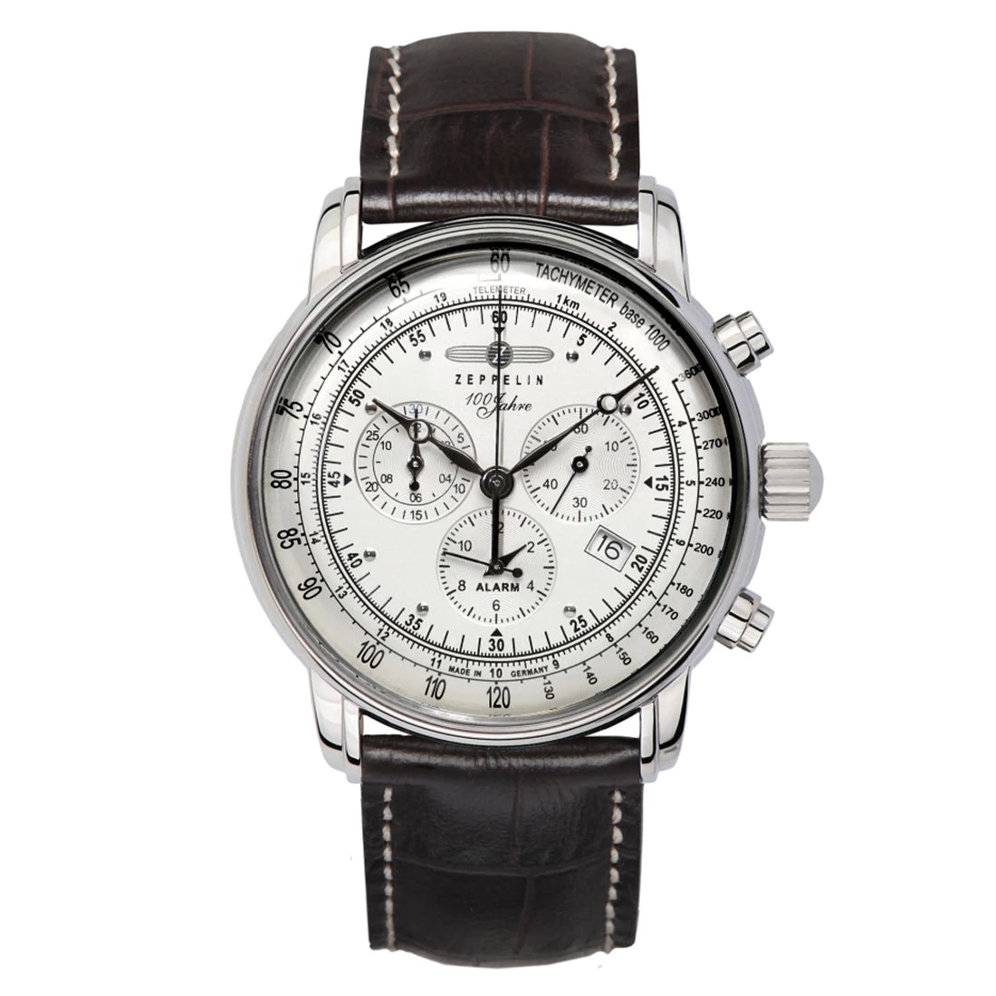 Zeppelin 100 Jahre 7680 Quartz Silver 42mm