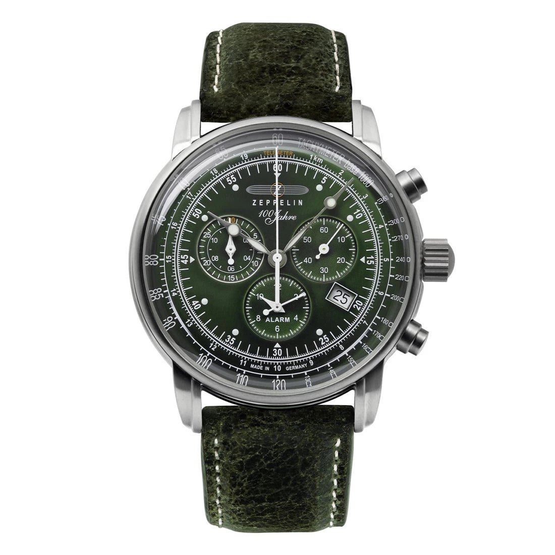 Zeppelin 100 Jahre 8680 Quartz Green 42mm