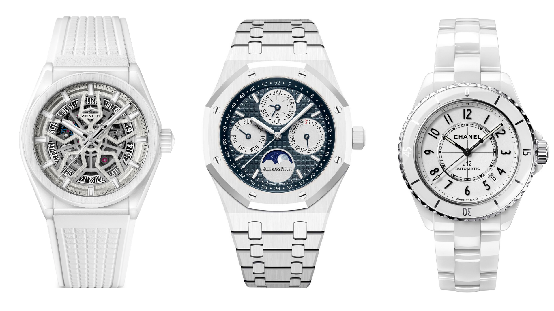 Blanc comme neige : Top trois des montres de luxe en céramique blanche