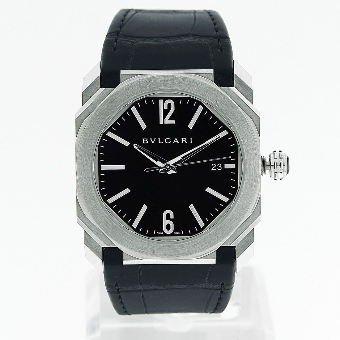 bvlgari mens solotempo stainless steel watch