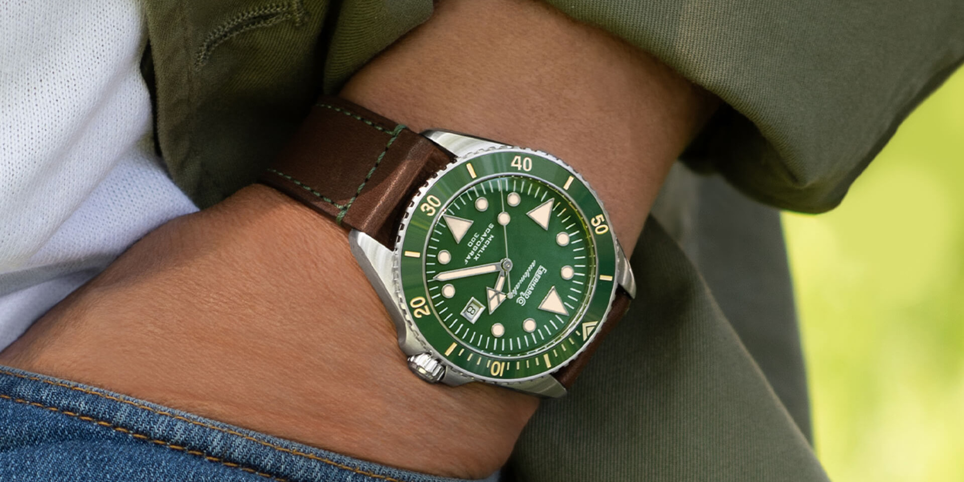 Eberhard & Co. celebrate the newest addition to the 300 Collection: the Scafograf 300 MCMLIX Green